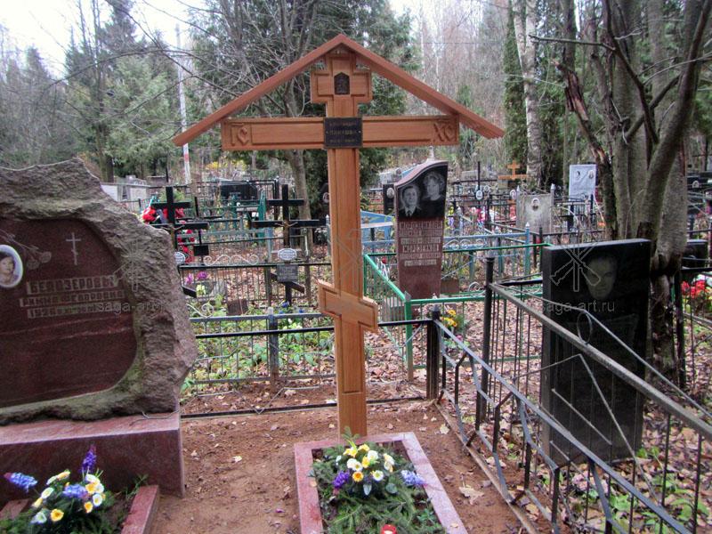 Православный крест из дерева и бронзы (23)